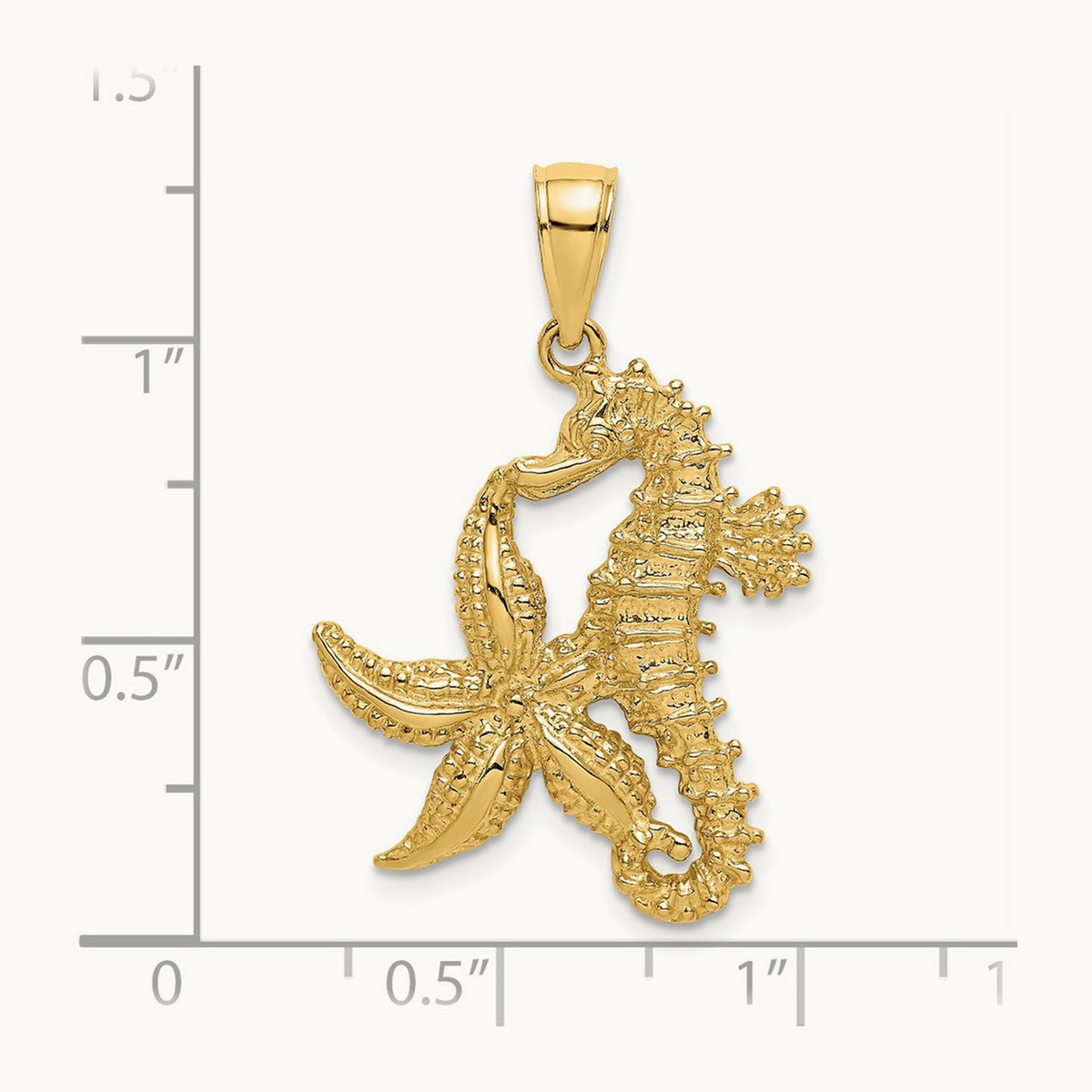 Starfish and Seahorse Charm — 32mm