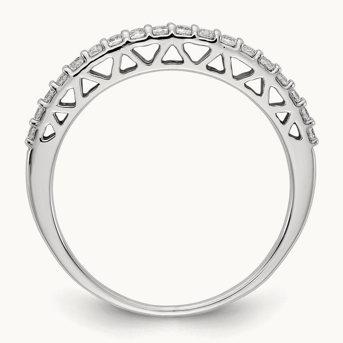 Wedding Band, 0.25 ct tw Lab-Grown Diamond — 14K White Gold