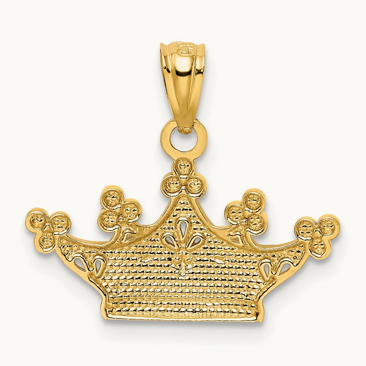 Crown Pendant, 14K with Rhodium