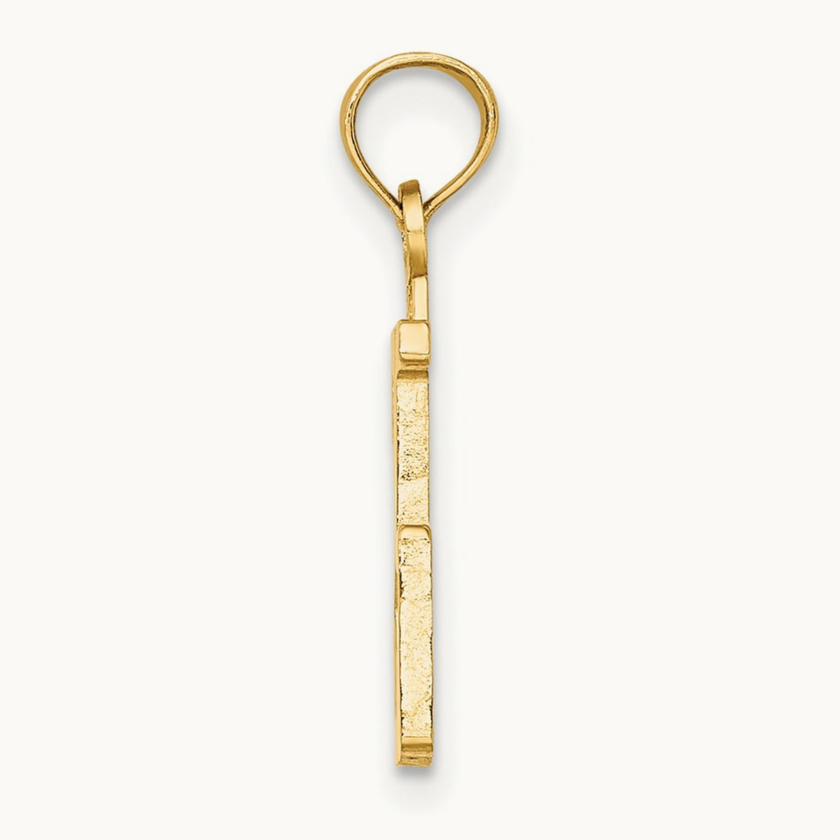 Polished Number 25 Pendant, Small in 14K Yellow Gold