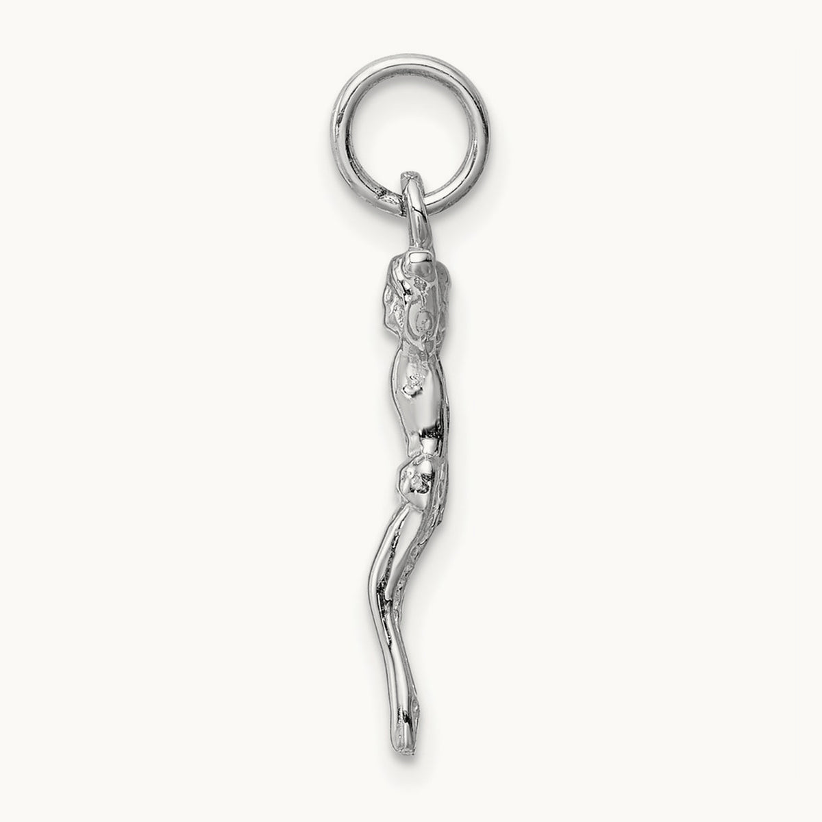 Jesus Charm, 14K White Gold