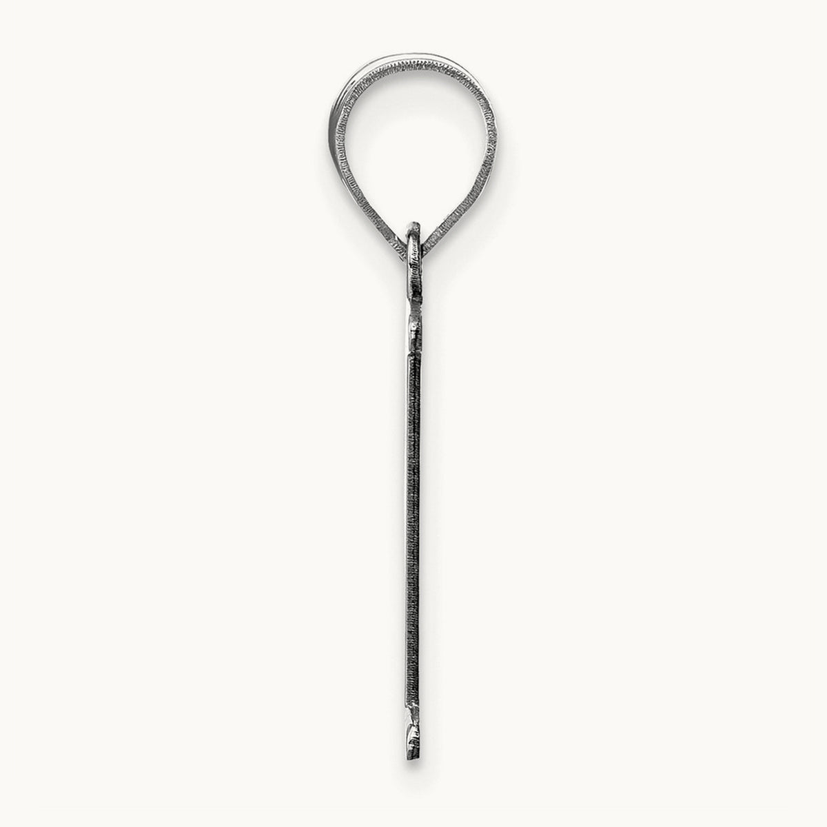 Polished Etched Letter P Initial Pendant, 14K White Gold