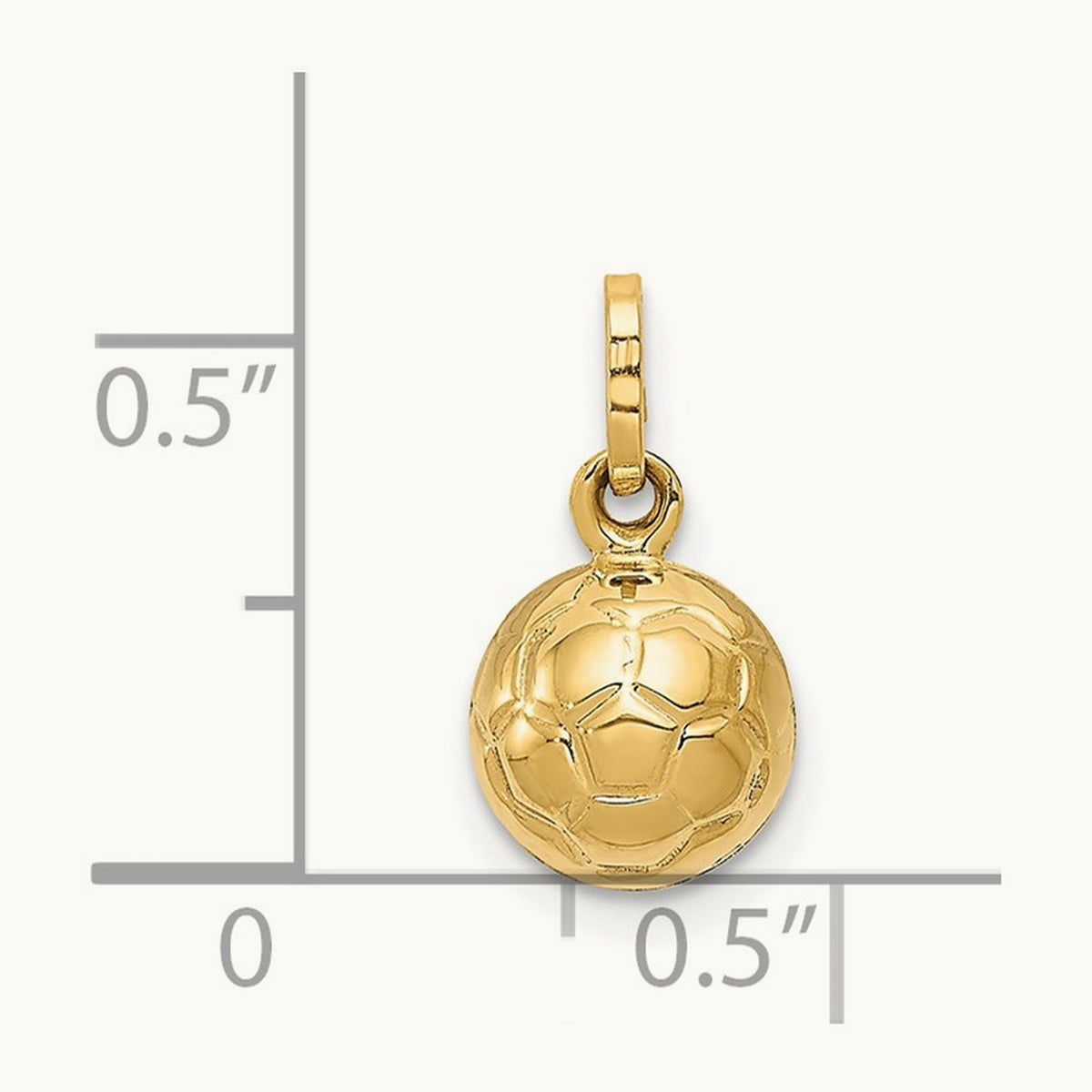 3-D Soccer Ball Charm — 13mm