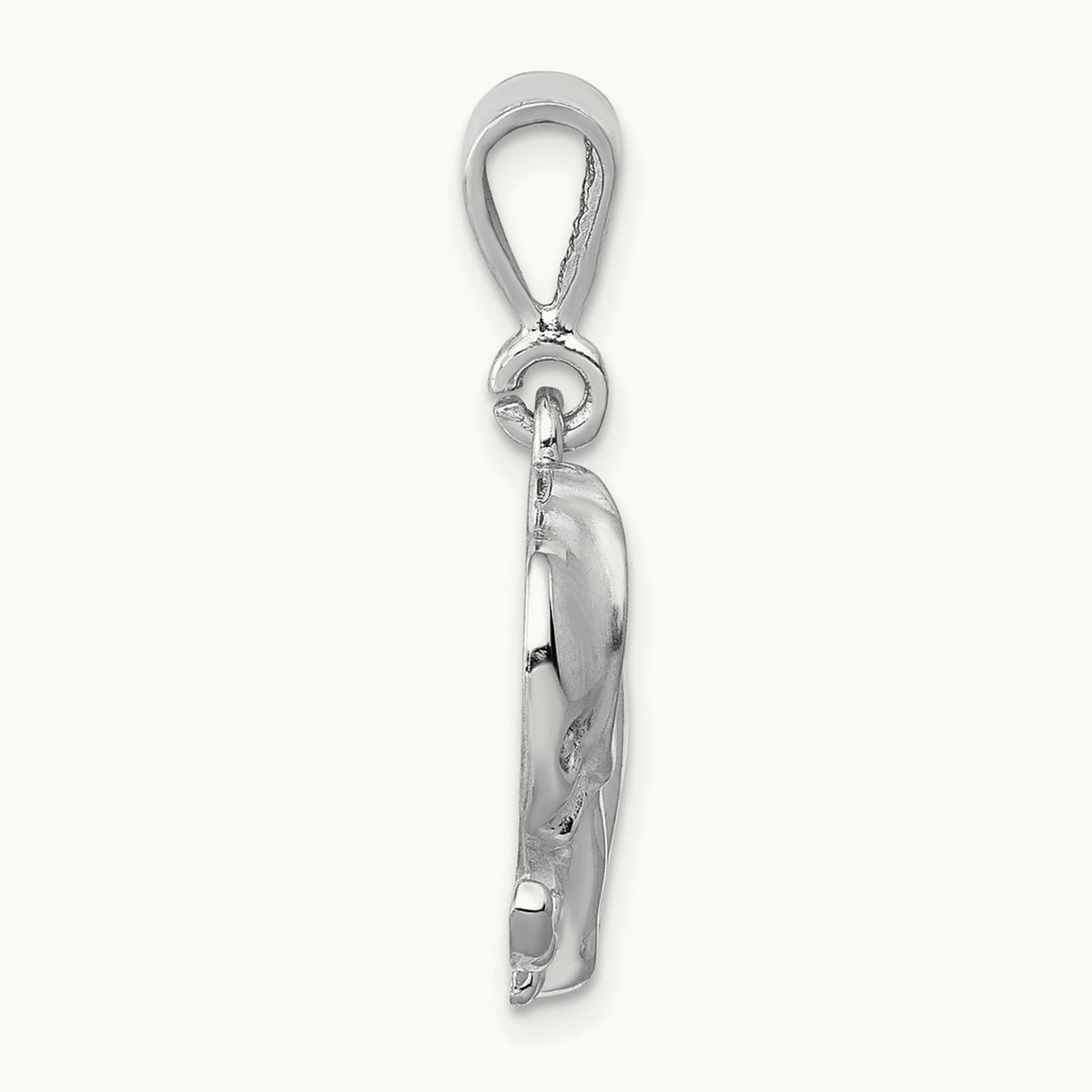 Elephant Charm, 14K White Gold