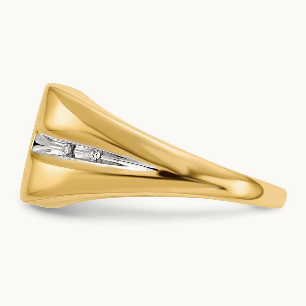 Onyx and Diamond Cross Mens Ring, 14K