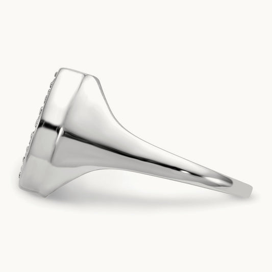 AA Diamond men's ring, 14K White Gold