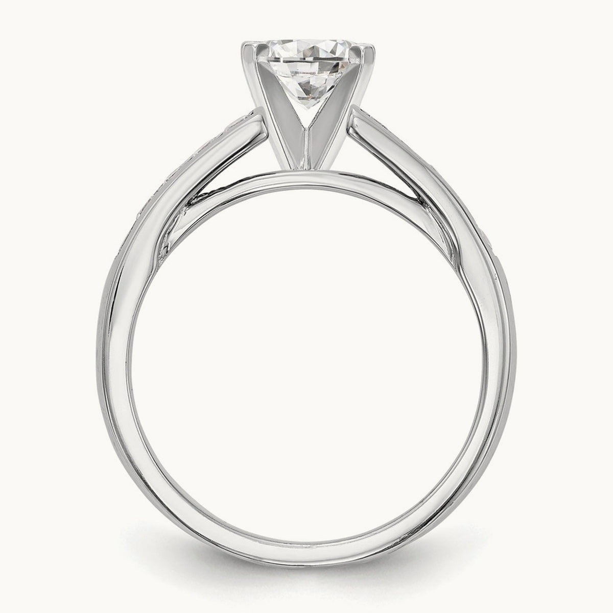 Semi-Mount Peg Set Engagement Ring, 0.20 ct tw Lab-Grown Diamond