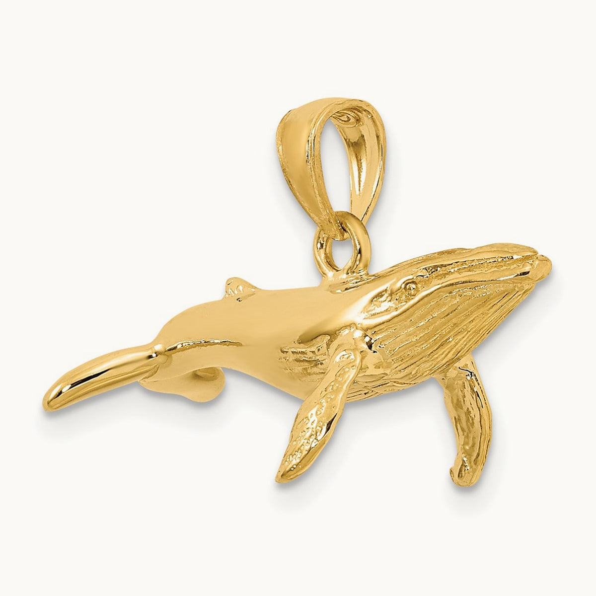 3-D Textured Underside Humpback Whale Charm — photo set