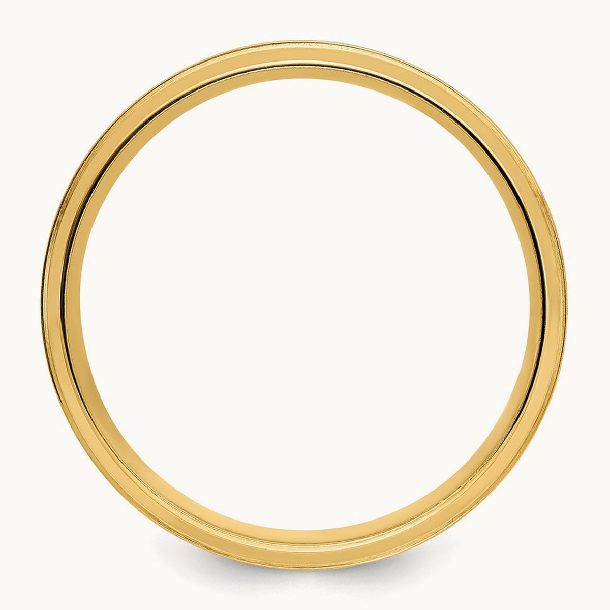 Standard Comfort Fit Brush Satin Fancy Band, 14K Yellow Gold