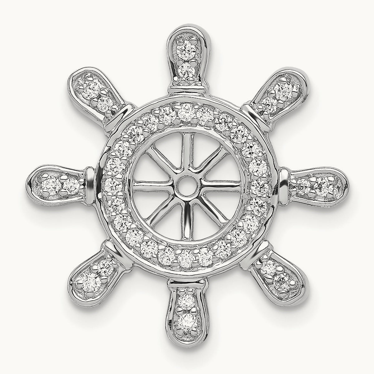 1/4ct. Diamond Ship Wheel Pendant — photo set