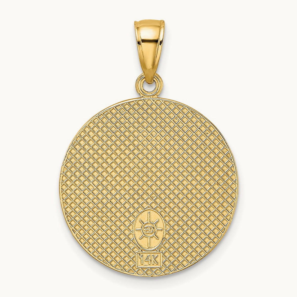 CHICAGO Skyline On Round Disc Charm, 14K
