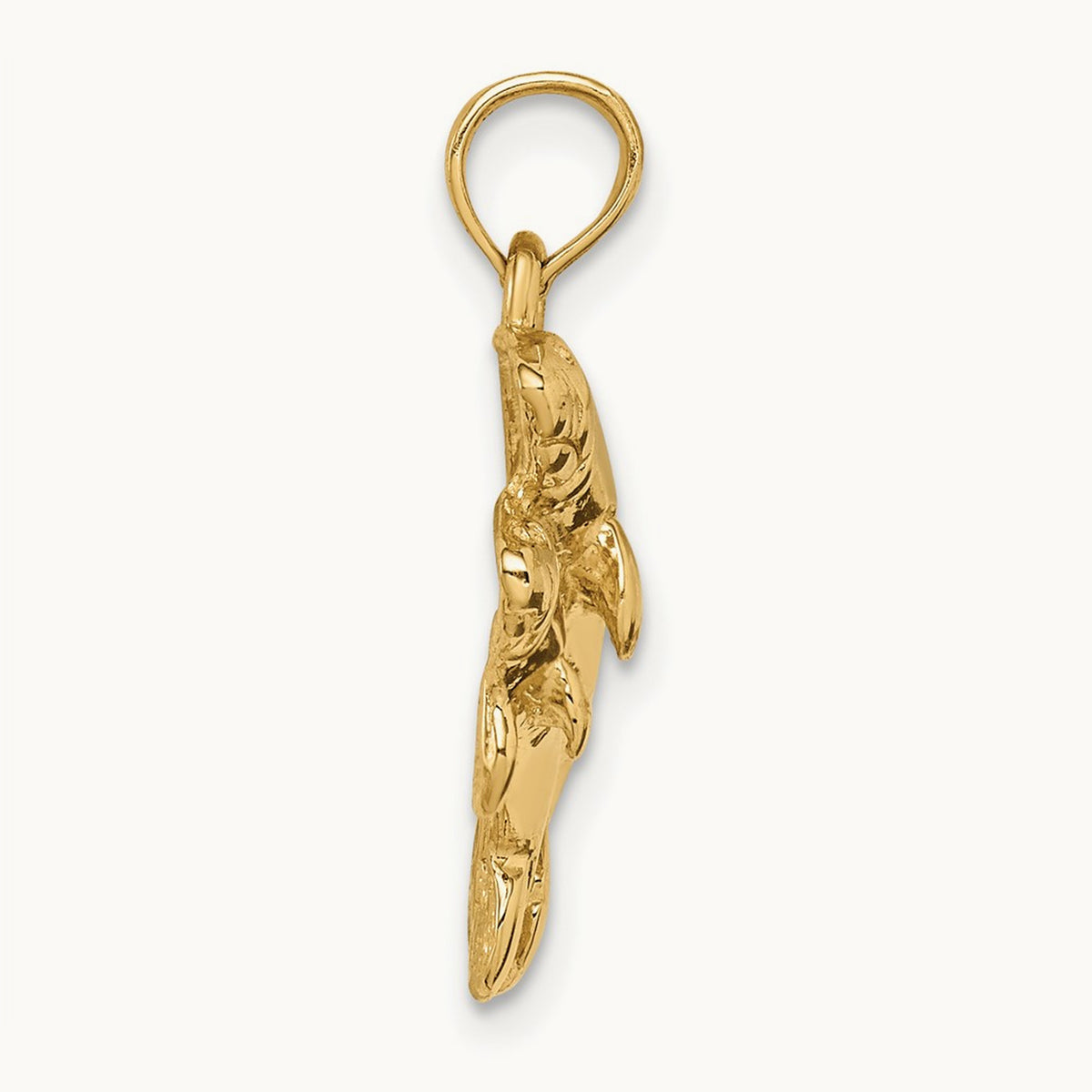 Polished Double Manatee Pendant, 14K
