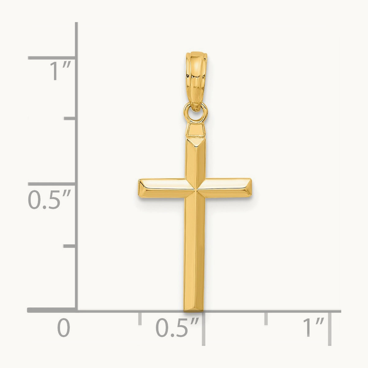 Reversible Latin Cross Pendant — 14K Yellow Gold