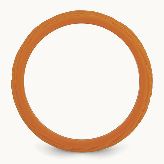 Silicone Pumpkin Orange 5.70mm Wood Grain Pattern Band