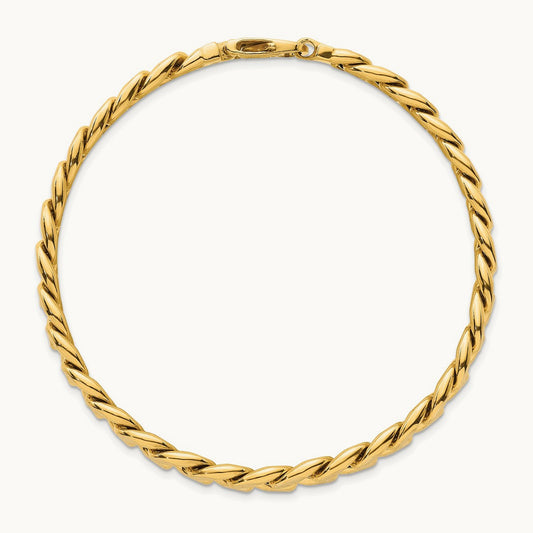 w/White Rhodium Pave Flat Curb Chain Men's Bracelet, 8.5mm, 14K