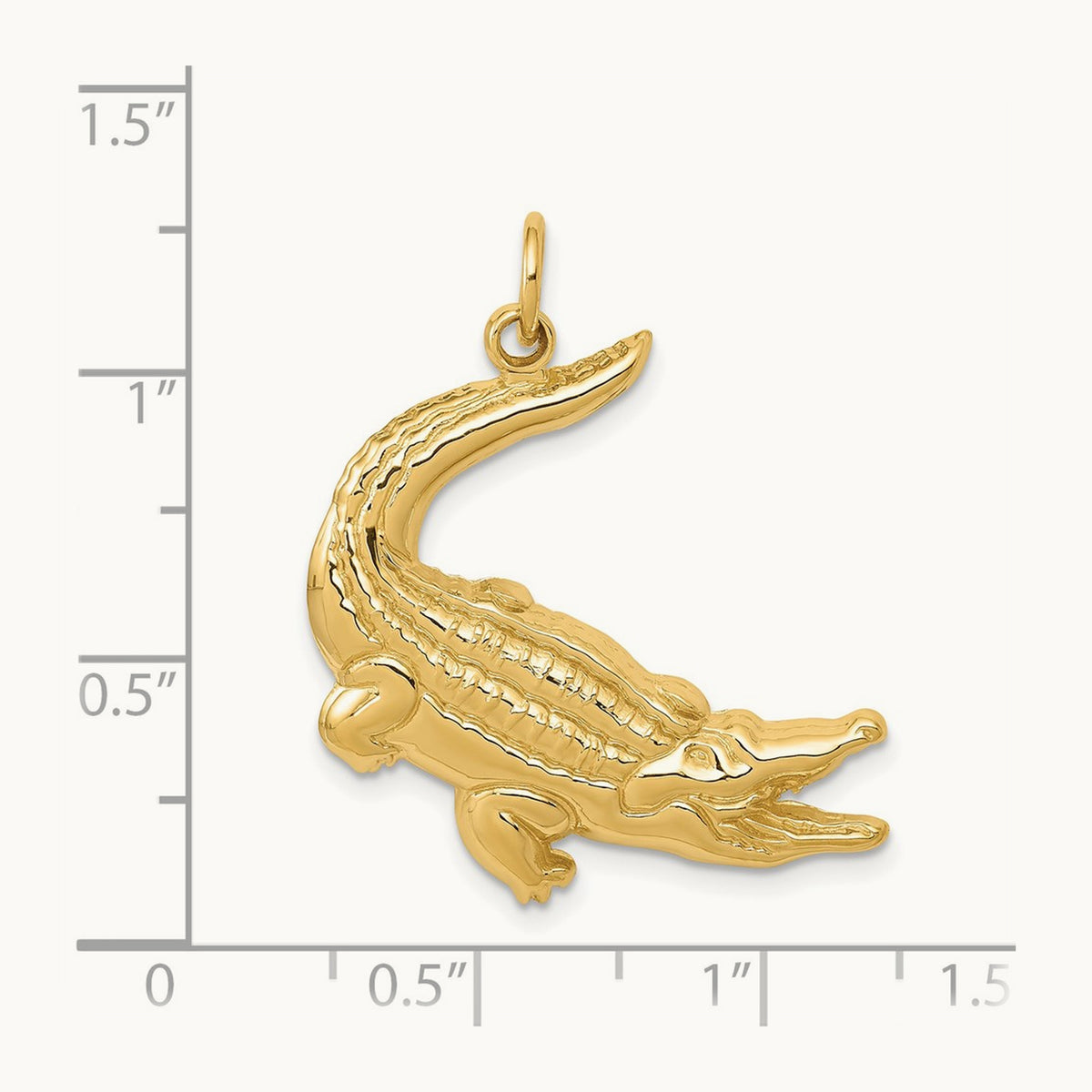 Alligator Charm, 14K
