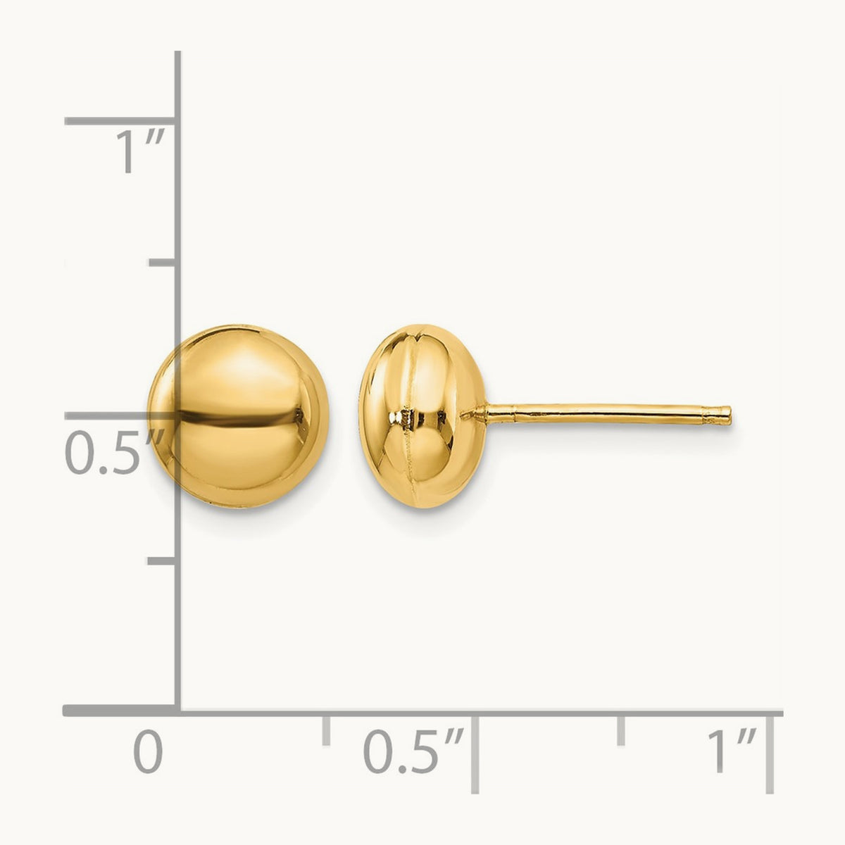 Polished Button Post Earrings