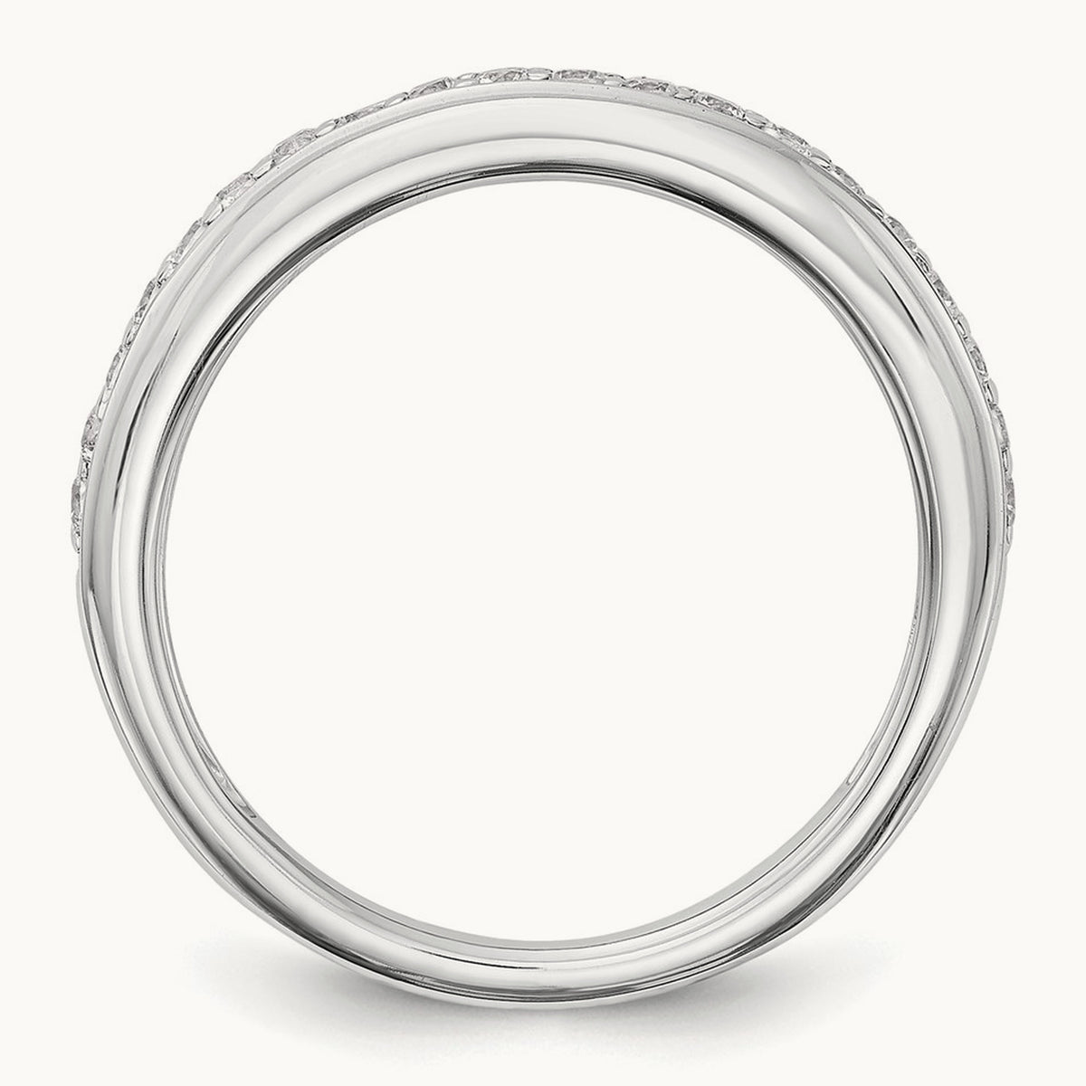 Diamond Wedding Band, 14K White Gold
