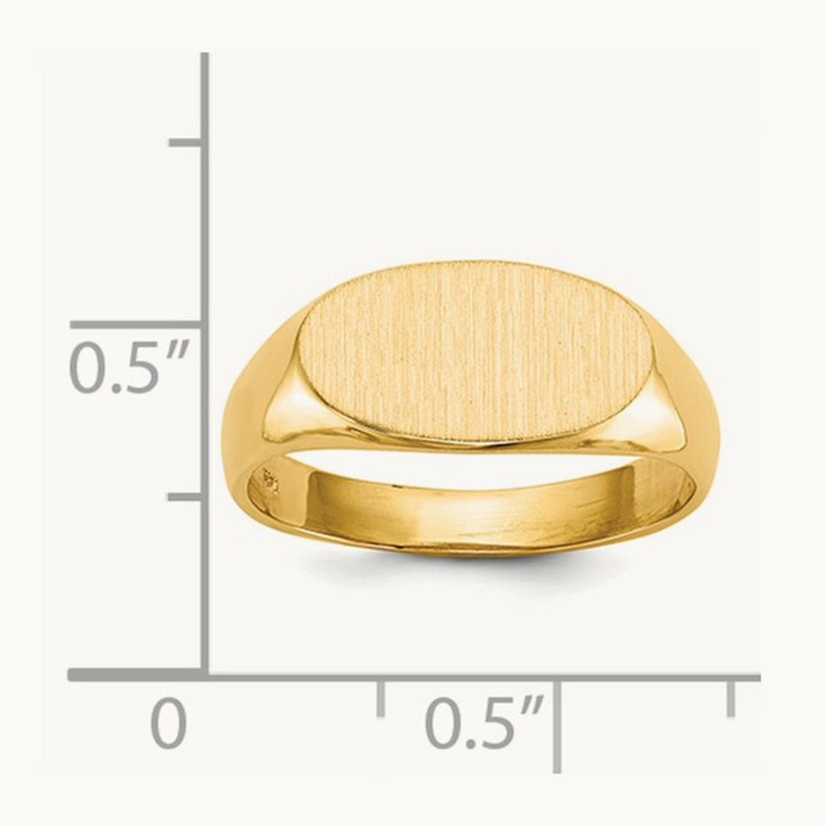 13.5x7. Open Back Signet Ring, 0mm, 14K