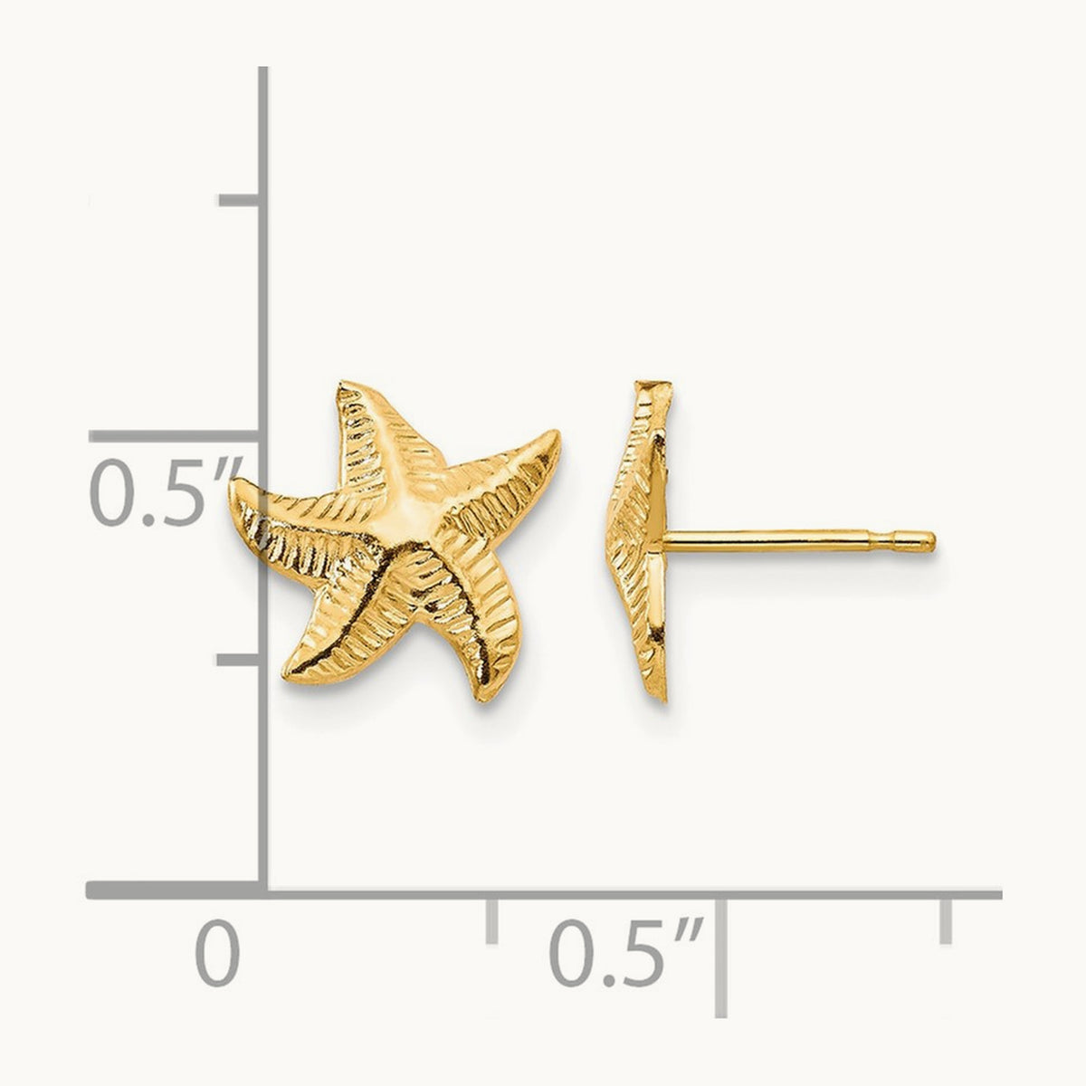 Starfish Post Earrings — 10mm