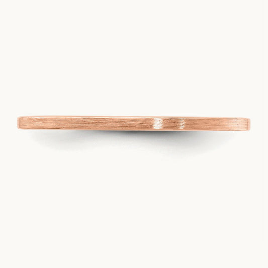 Flat Satin Stackable Band — 14K Rose Gold