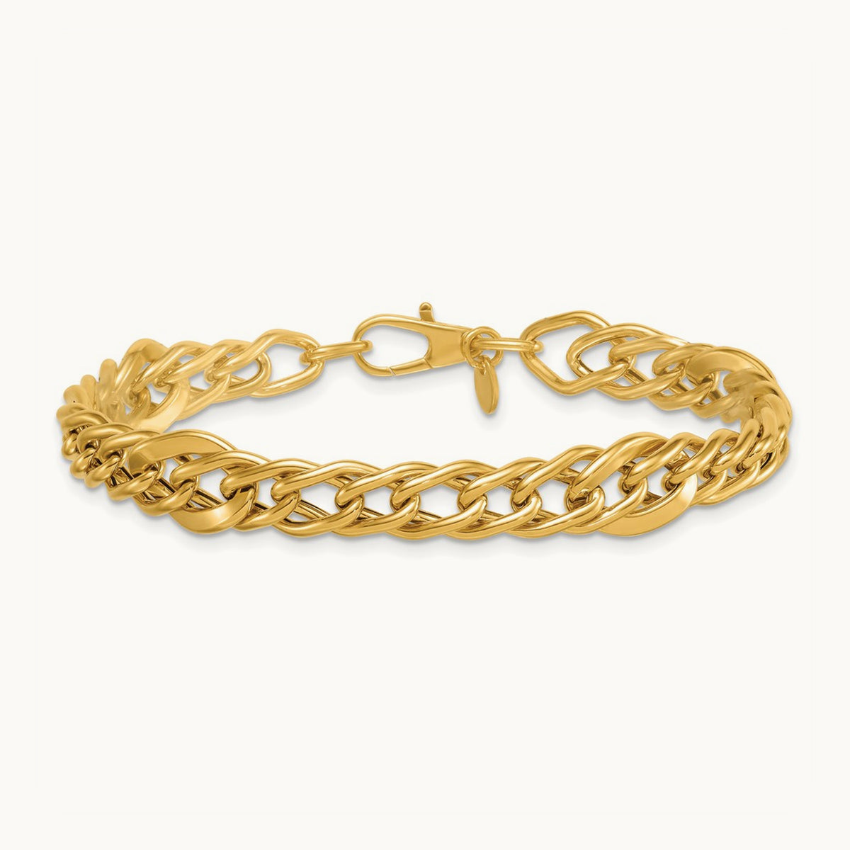 Polished 8in Multi Link Bracelet, 14K