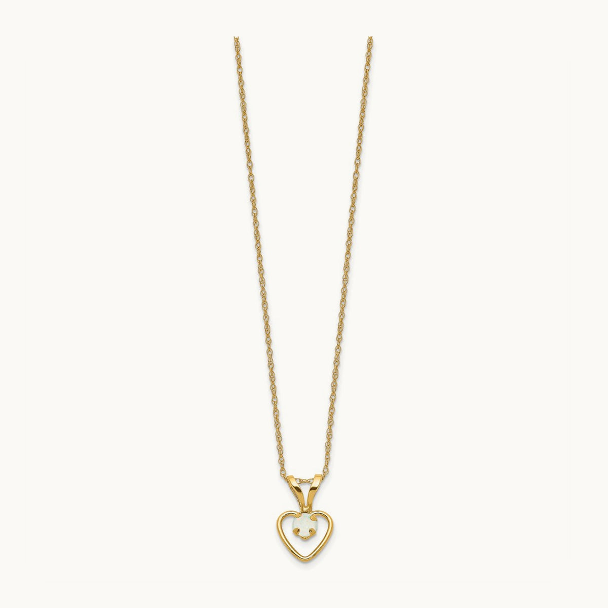 Madi K Opal Heart Necklace, 3mm, 14K