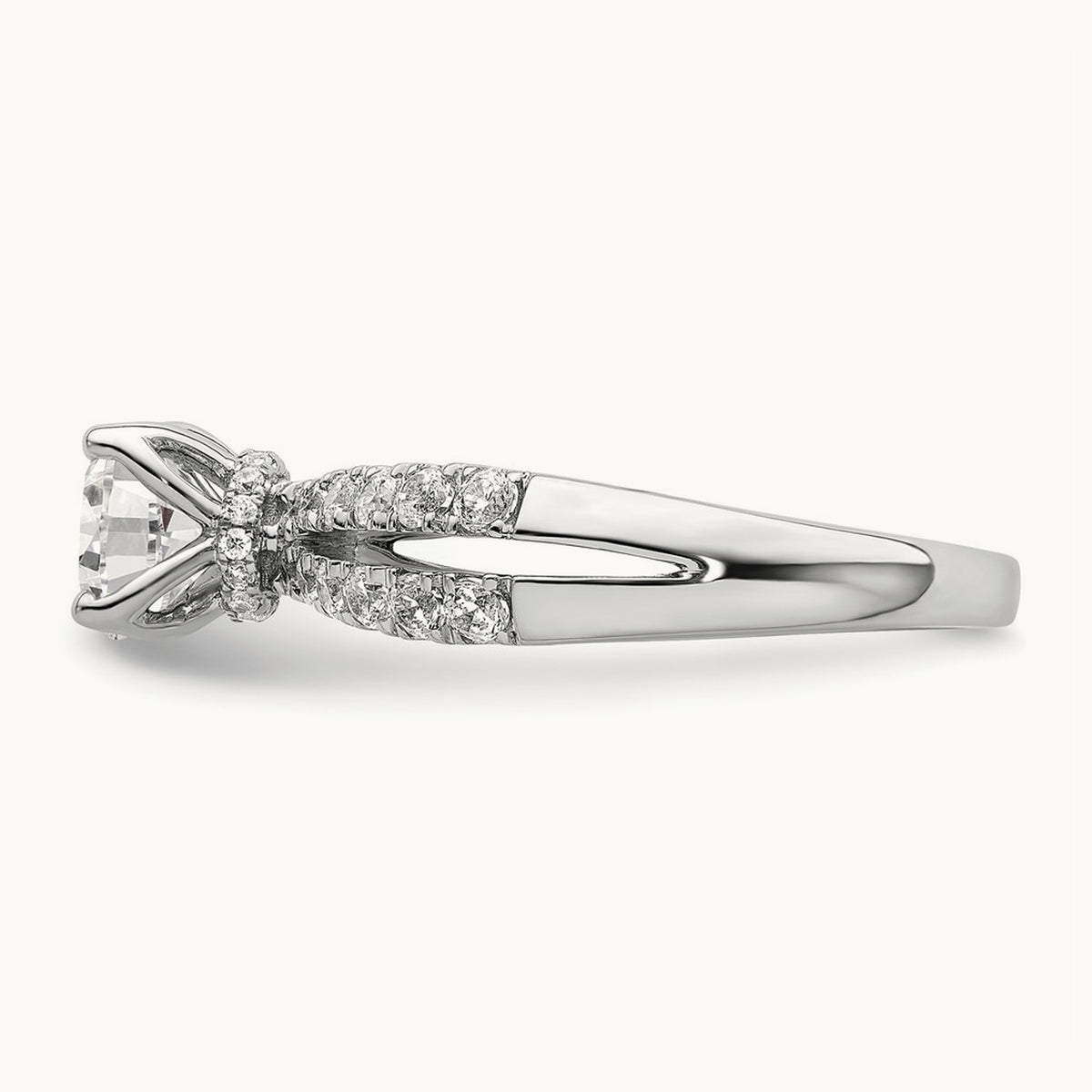 Cushion Semi-Mount Engagement Ring, 0.50 ct tw Lab-Grown Diamond
