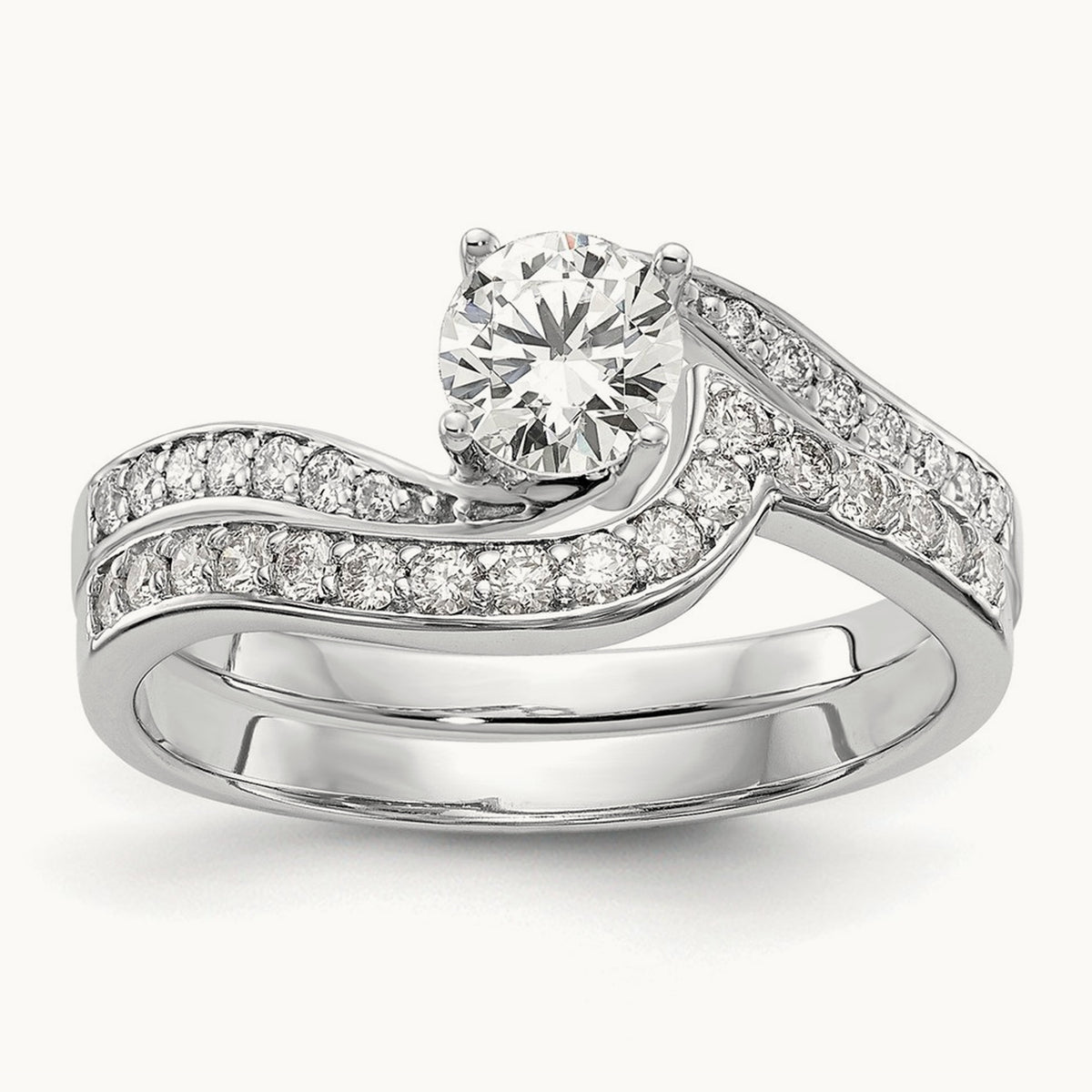 Bypass Engagement Ring, 0.50 ct tw Lab-Grown Diamond