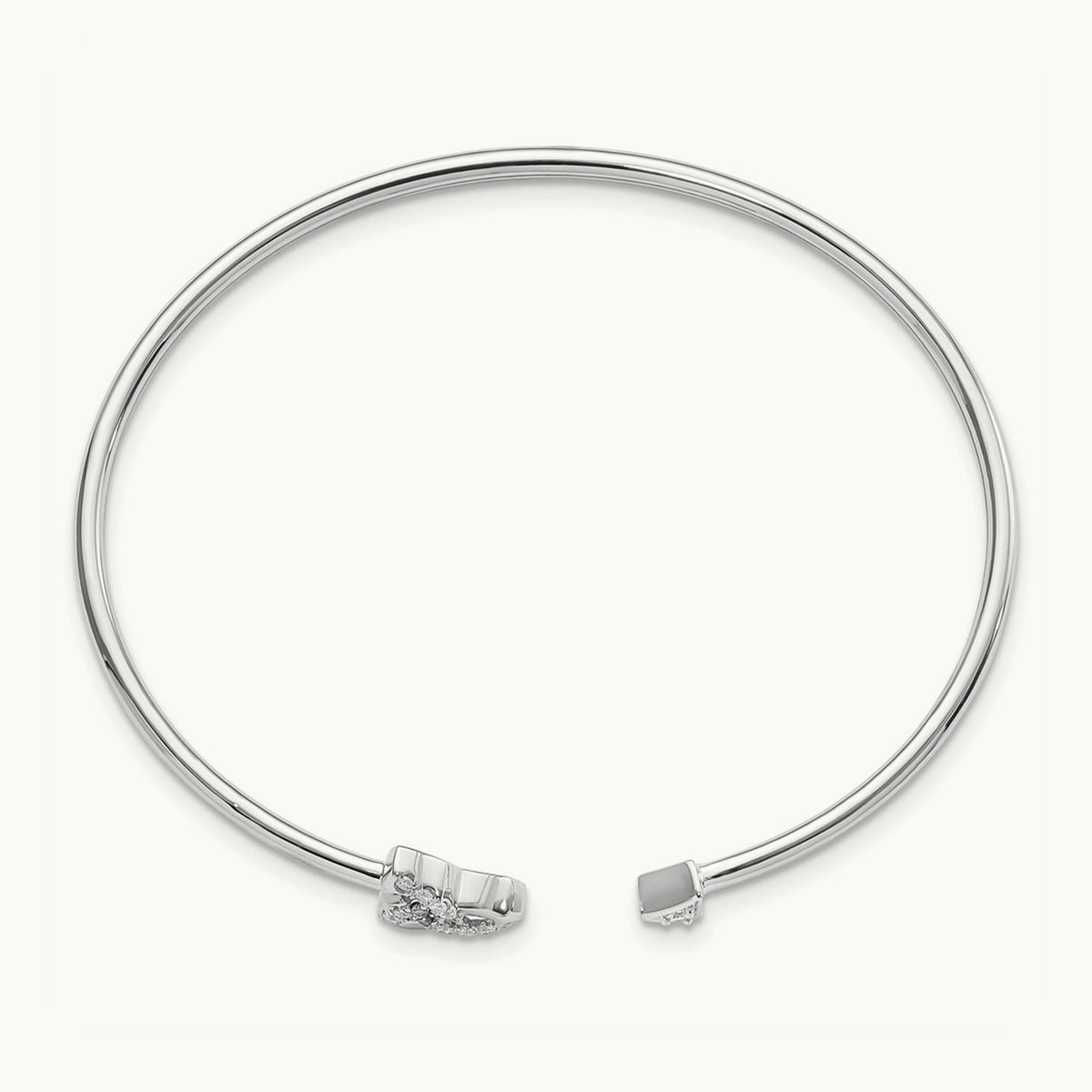 Celtic Knot Cuff Bangle, 0.20 ct tw Lab-Grown Diamond