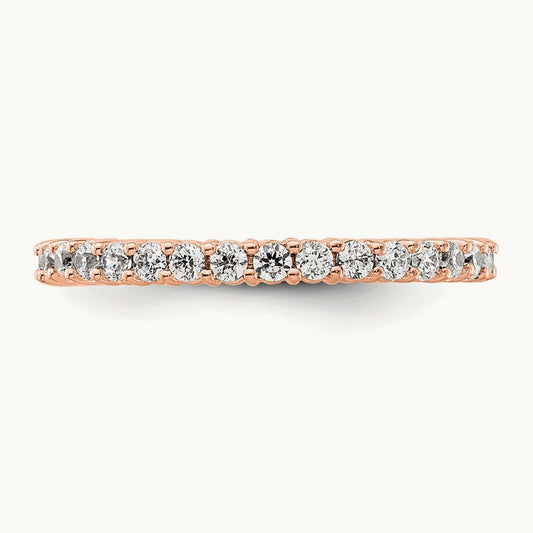 Polished Shared Prong 1/2ct Diamond Eternity Band