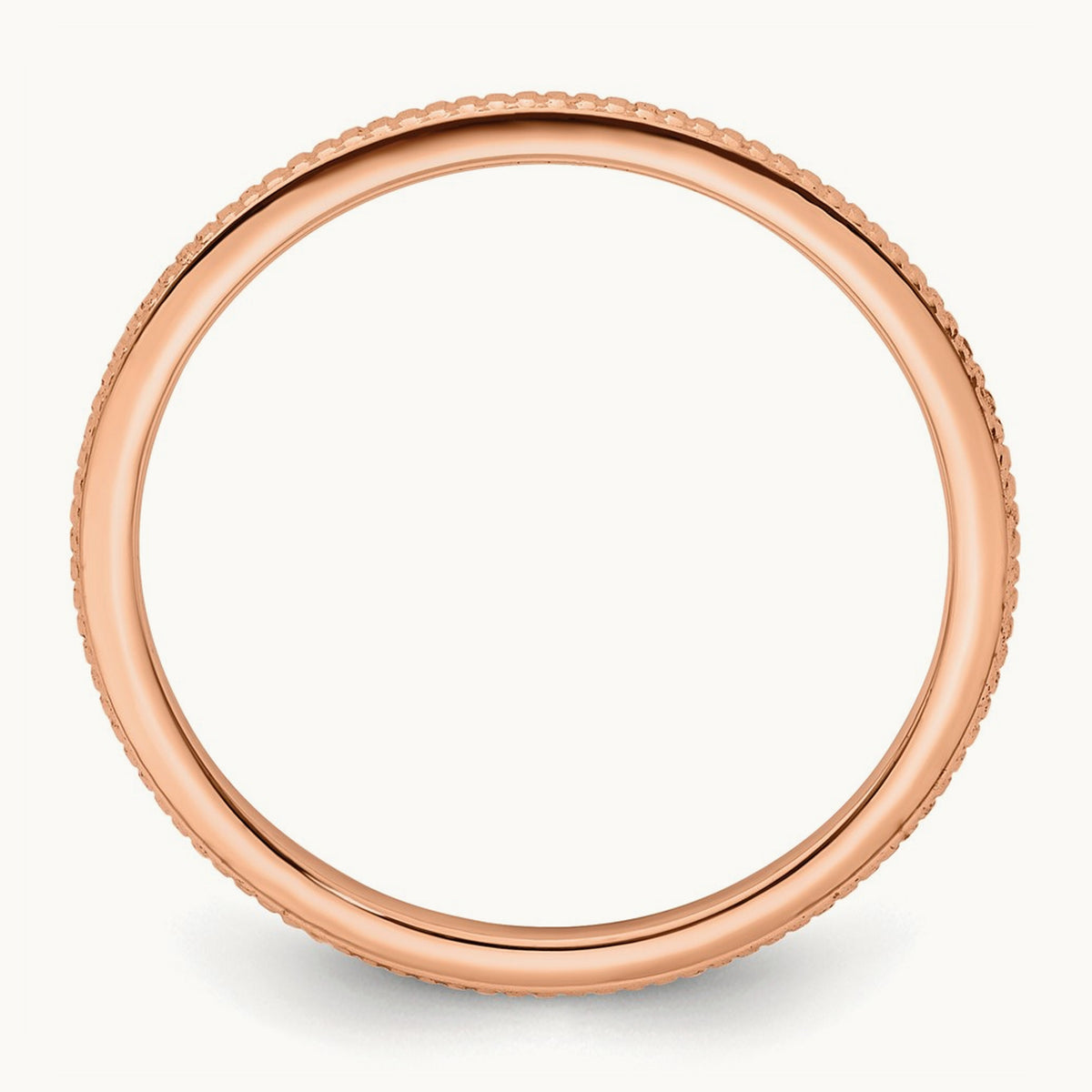 Bead Stackable Band — 10K Rose Gold