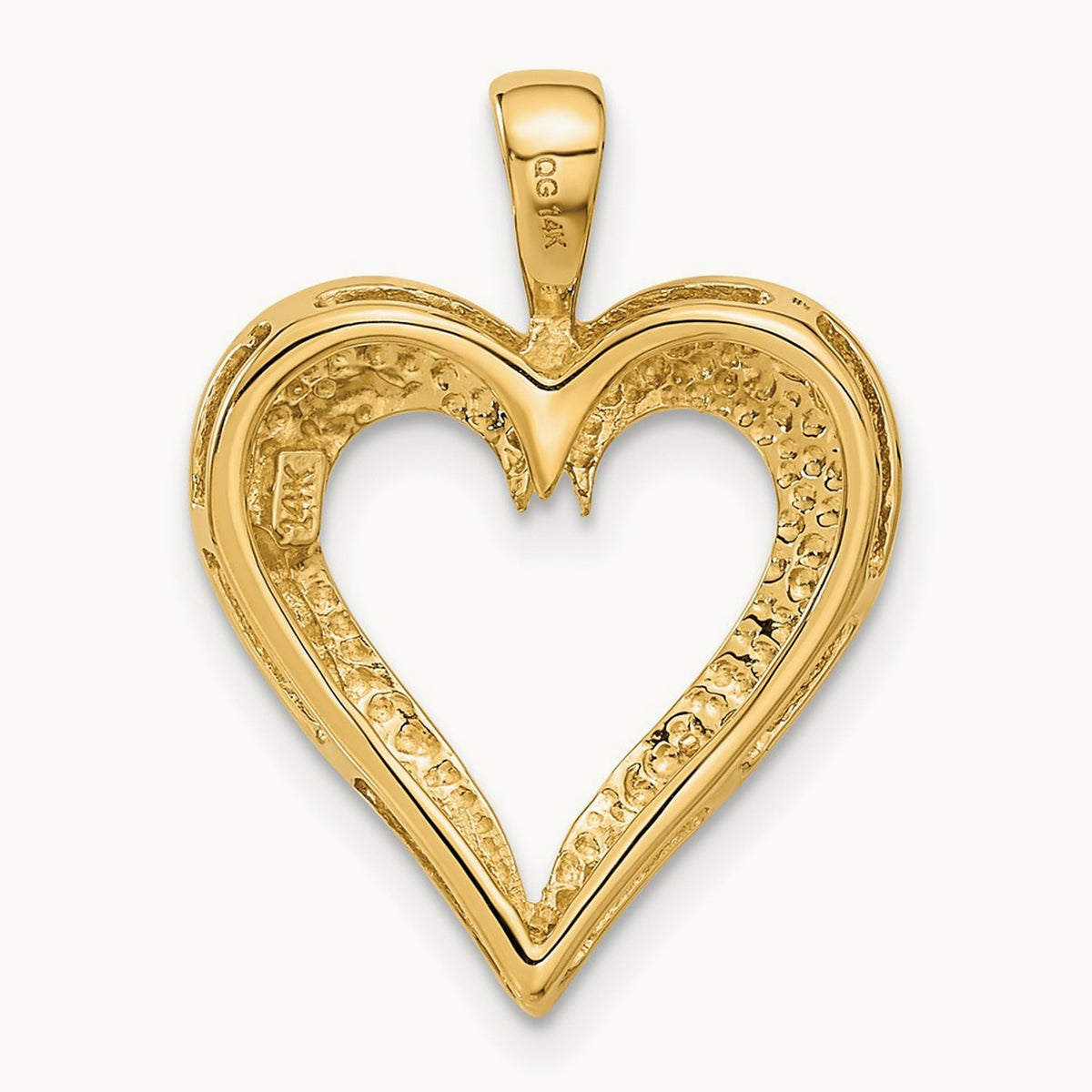 Polished Heart Pendant, 14K