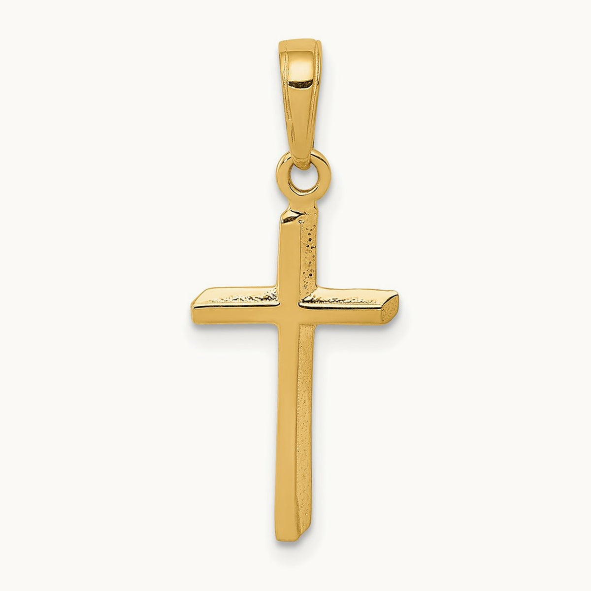 Polished Cross Pendant, 14K
