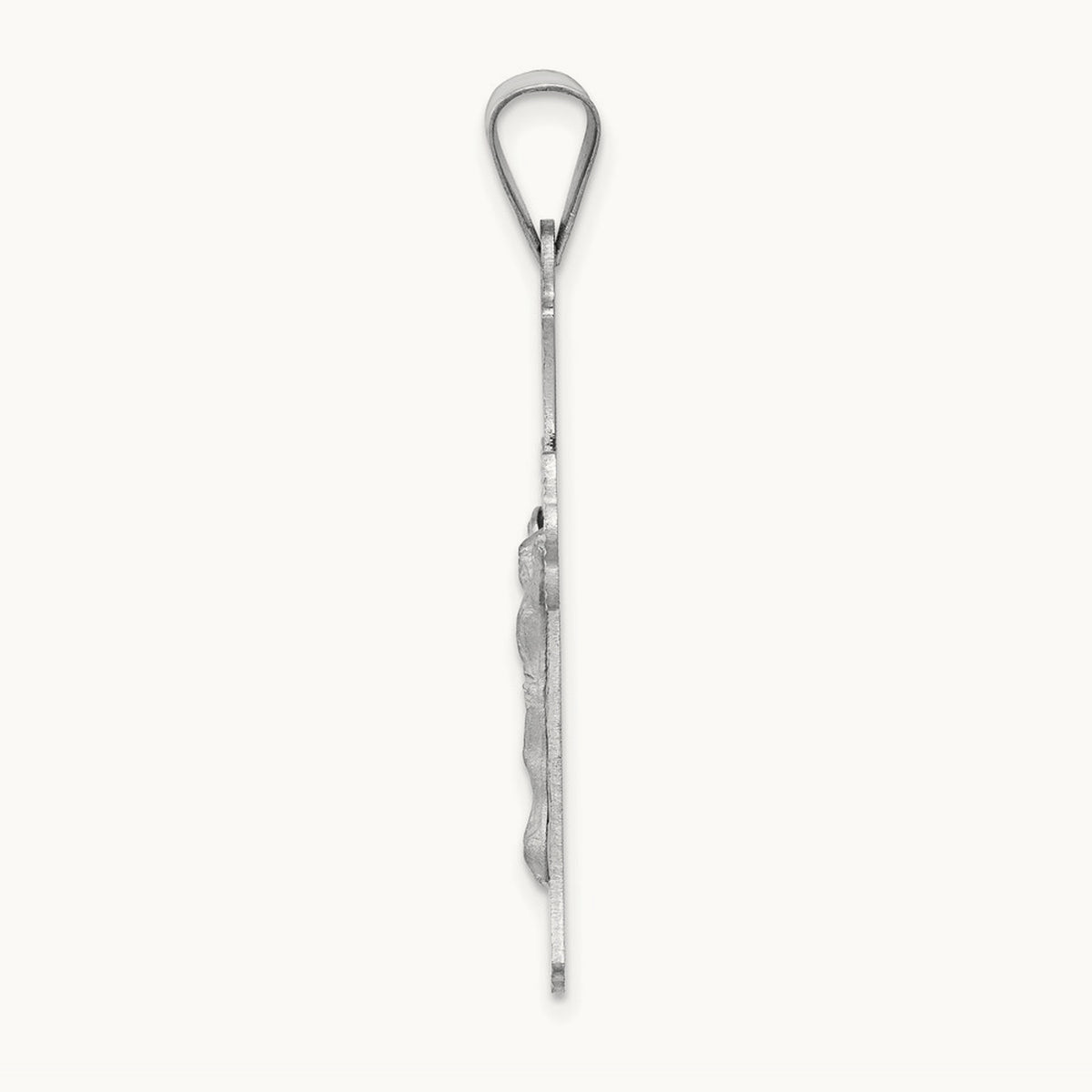 Crucifix Pendant, 14K White Gold