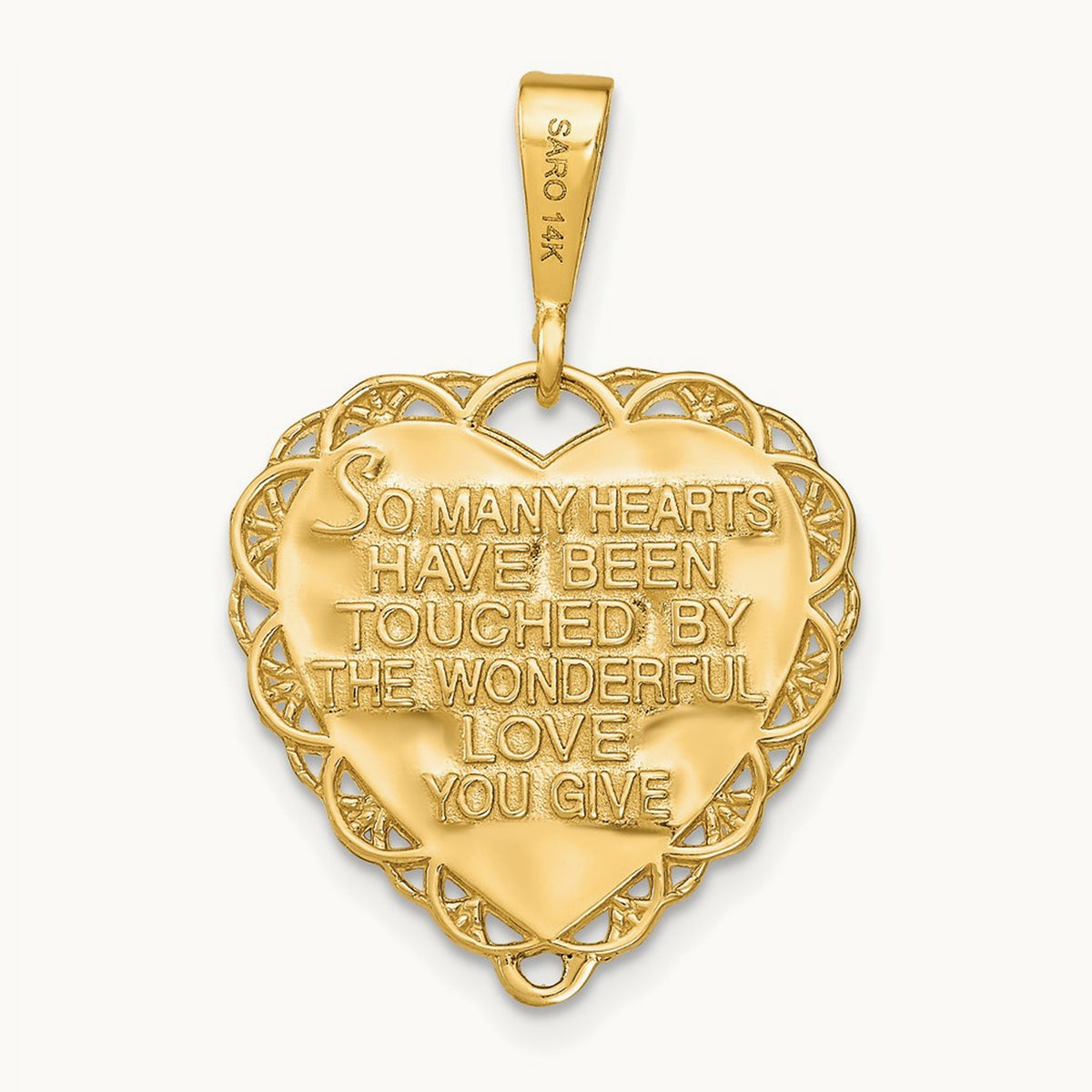 Reversible FOR A SPECIAL GRANDMA Pendant, 14K