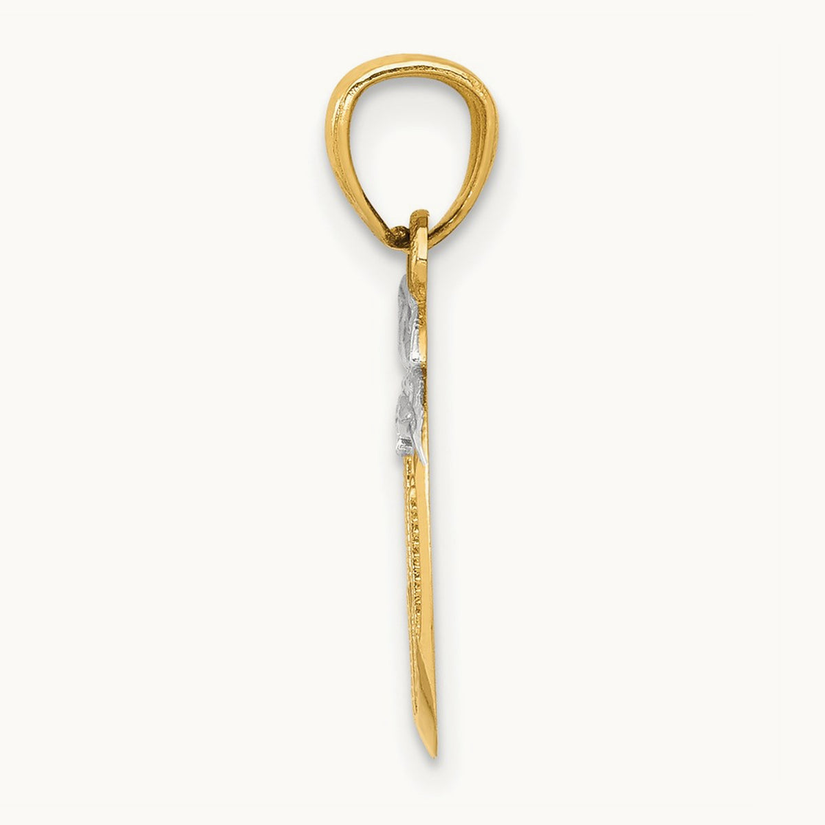 Cut-out New York Skyline in Apple Pendant, 14K with White Rhodium