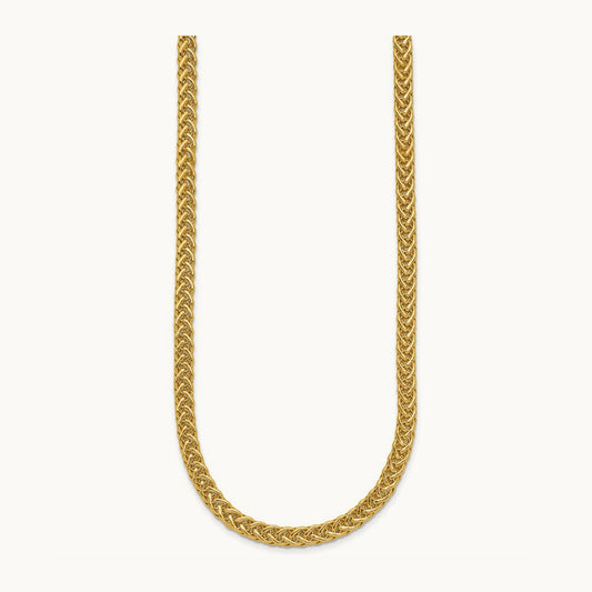 Polished Fancy Link Necklace, 14K