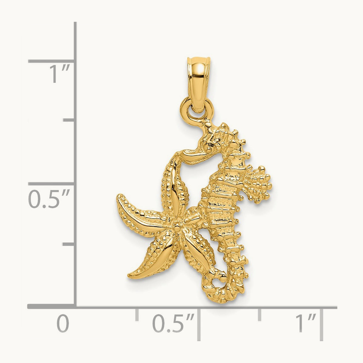 Starfish and Seahorse Charm — 25mm
