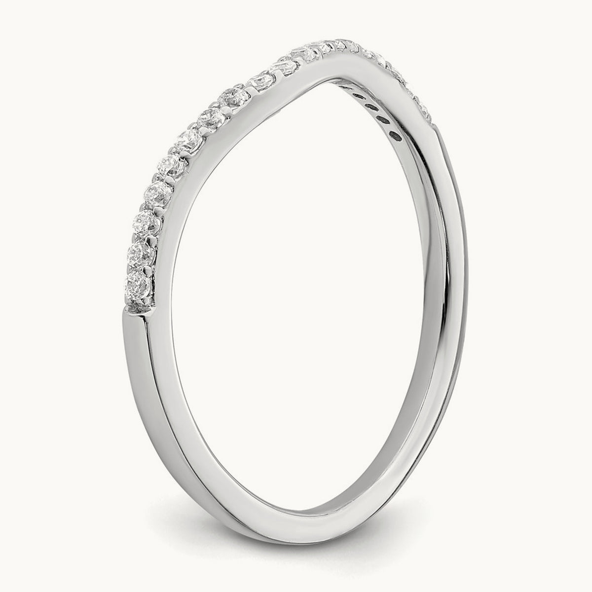 Contoured Diamond Band — photo set