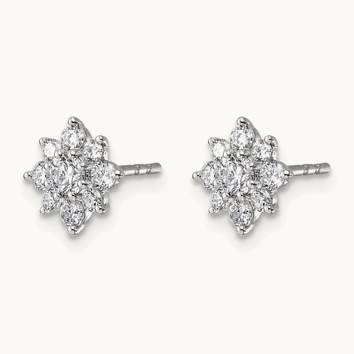 Post Floral Earrings, 0.75-2.50 ct tw Lab-Grown Diamond