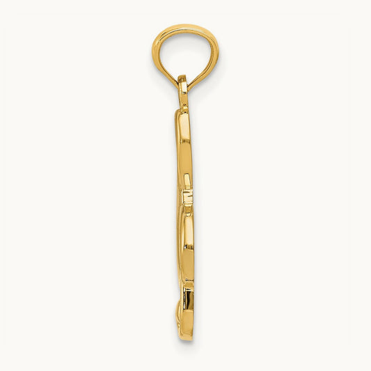 Polished Treble Clef Pendant — 21.25mm