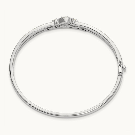 2 Strand Inifity & Pear Bangle, 0.75 ct tw Lab-Grown Diamond