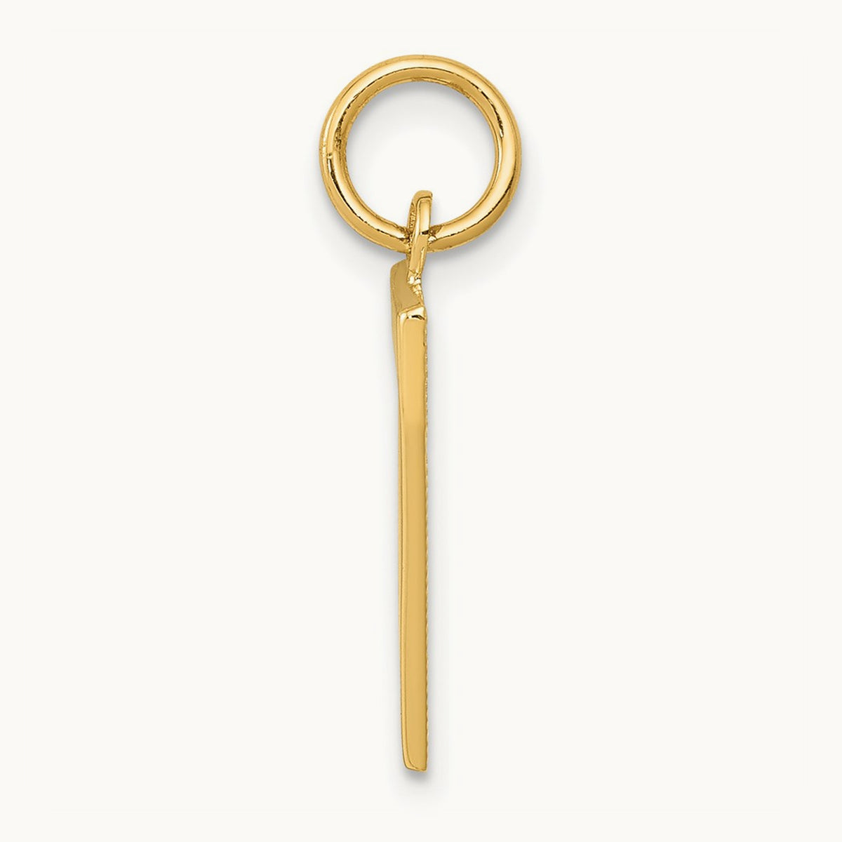 Medium Polished Number 7 Charm — 14K Yellow Gold, 17.75mm