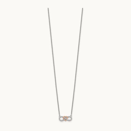 Infinity Heart Necklace, 0.05 ct tw Lab-Grown Diamond