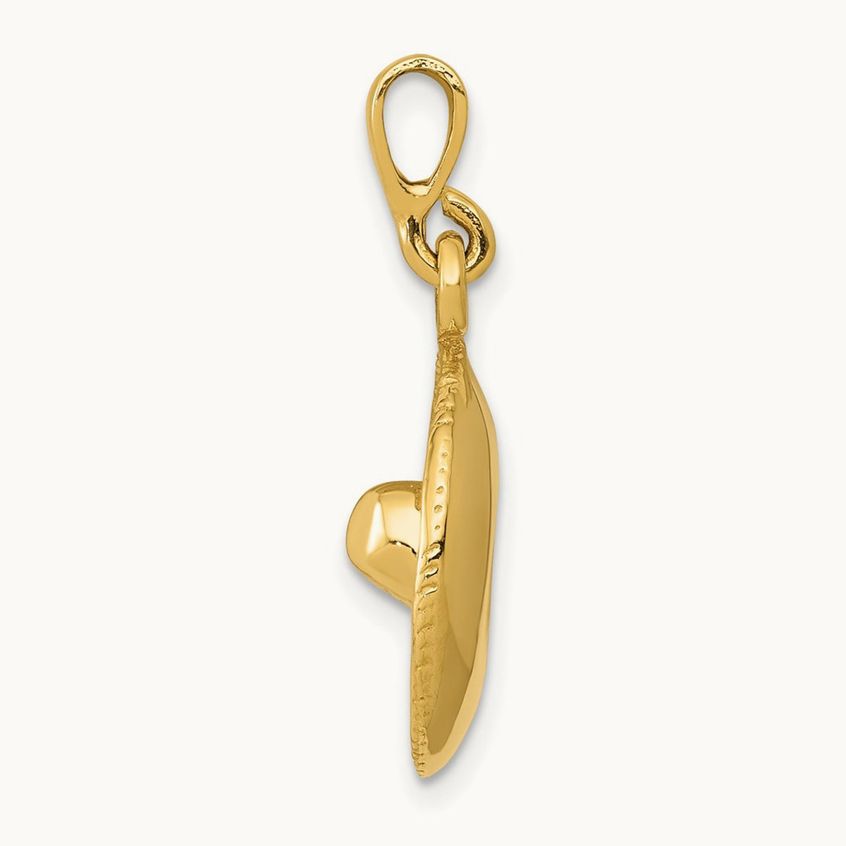3D Sombrero Pendant, 14K
