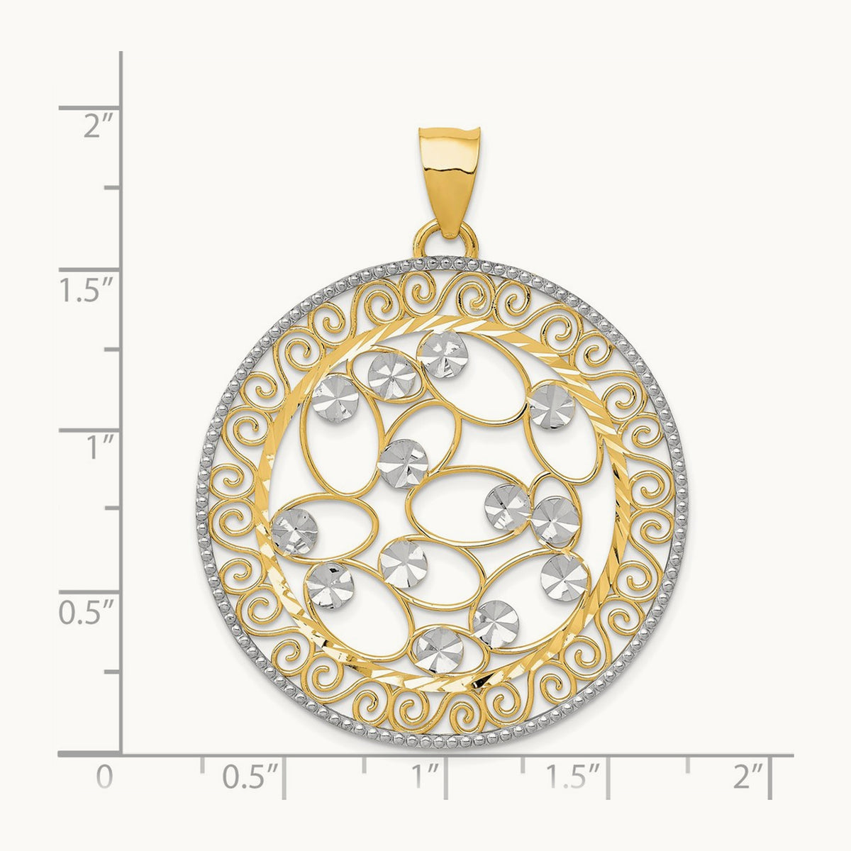 Diamond-cut Filigree Pendant — photo set