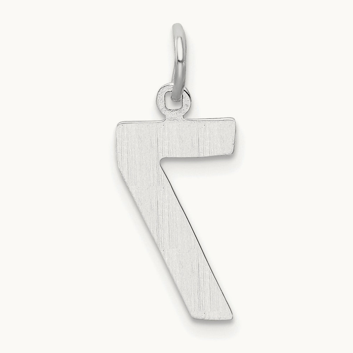 Medium Polished Number 7 Charm — 14K White Gold, 17.75mm