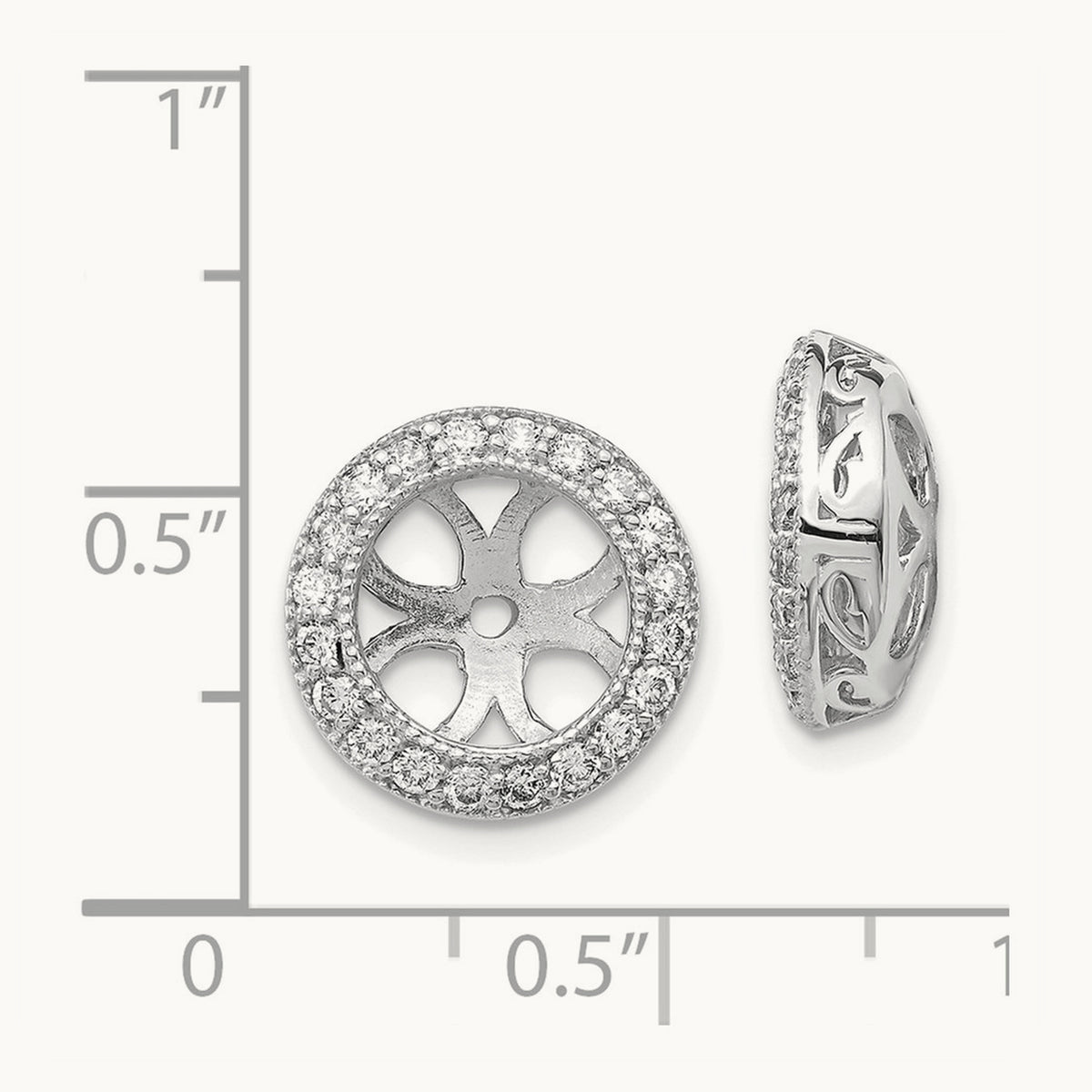 A Diamond Earring Jacket, 14K White Gold