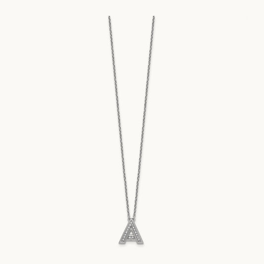 Initial A Necklace, 0.15 ct tw Lab-Grown Diamond